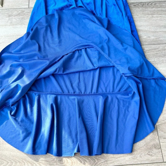 Shein High Waist Ruffle Hem Velvet Skirt - Picture 11 of 16